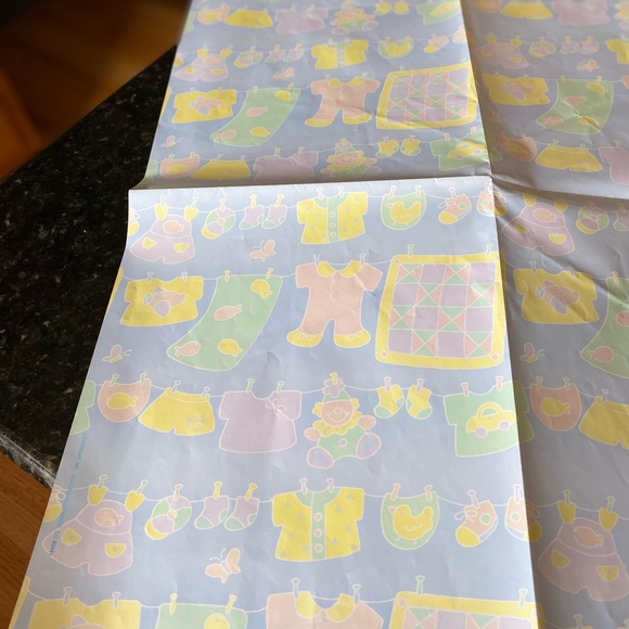 Vintage CURRENT Baby Themed Gift Wrap - Picture 3 of 6